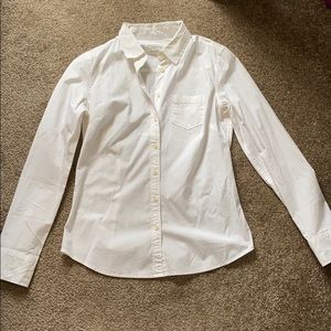 White button down long sleeve shirt